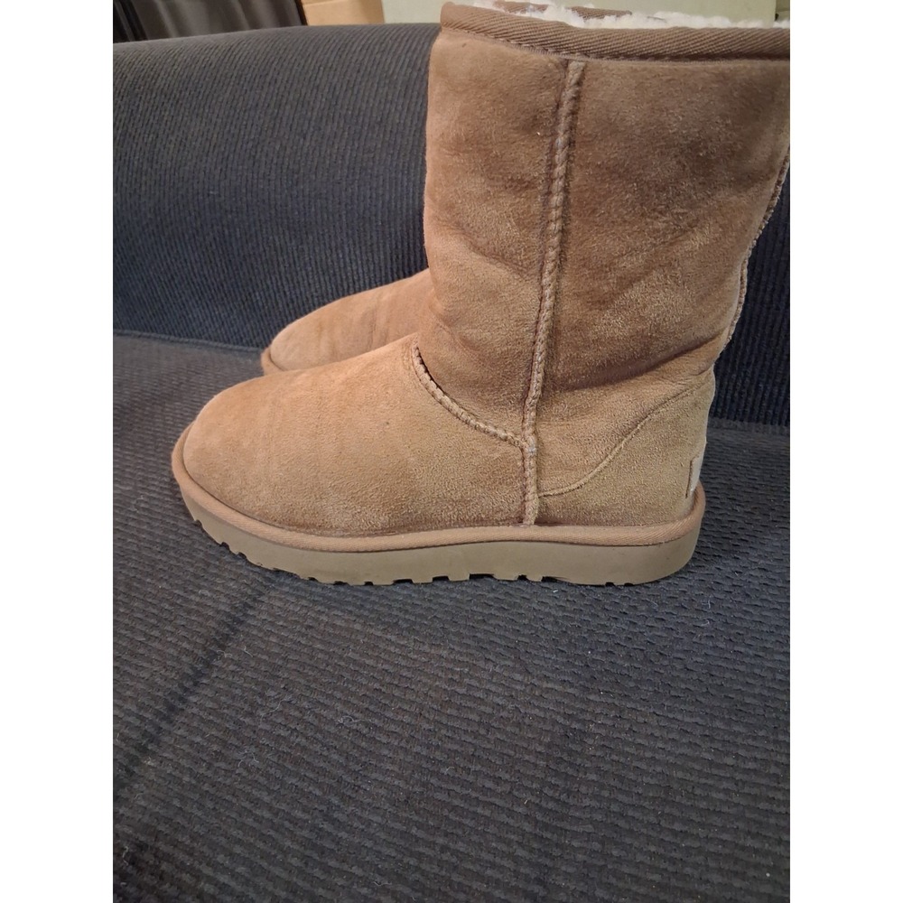 UGG Womens Classic Mini II Brown Suede Pull On Ankle Snow‎ Boots Size 5